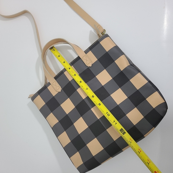 Madewell Zip Top Transport Crossbody Tote Bag Gingham Buffalo Check Plaid NWT - Picture 10 of 10